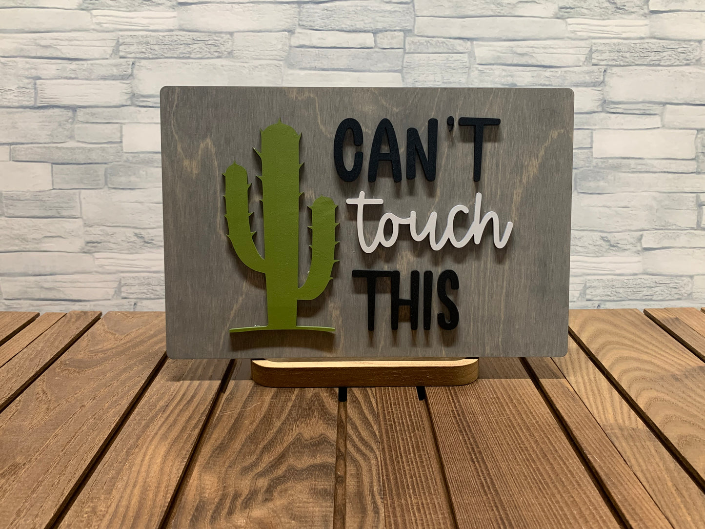 Cant Touch This - Wood Door Wall Sign Hanger