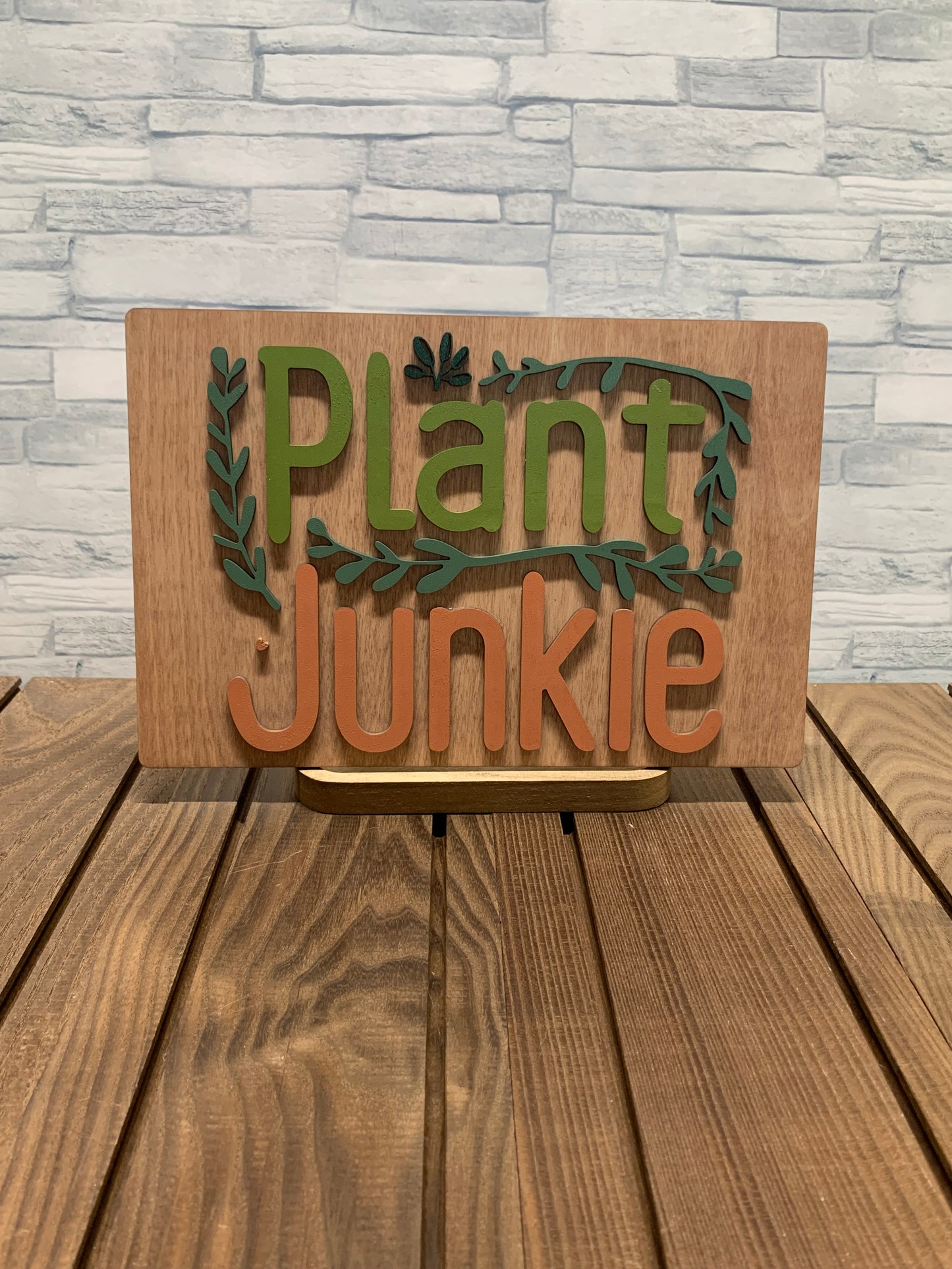 Plant Junkie - Wood Door Wall Sign Hanger