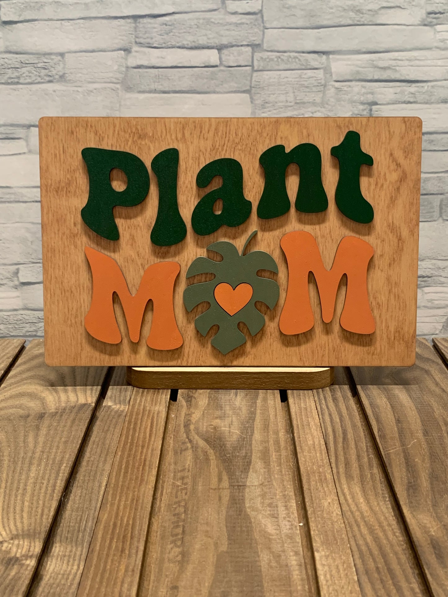 Plant Mom Wood Wall Sign Door Hanger