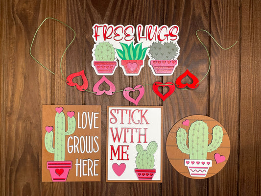 Stick with Me - Cactus Valentines Tiered Tray Set