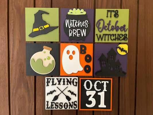 Halloween Leaning Sign Set