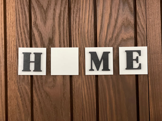 Mini HOME Interchangeable Tiles Leaning Signs