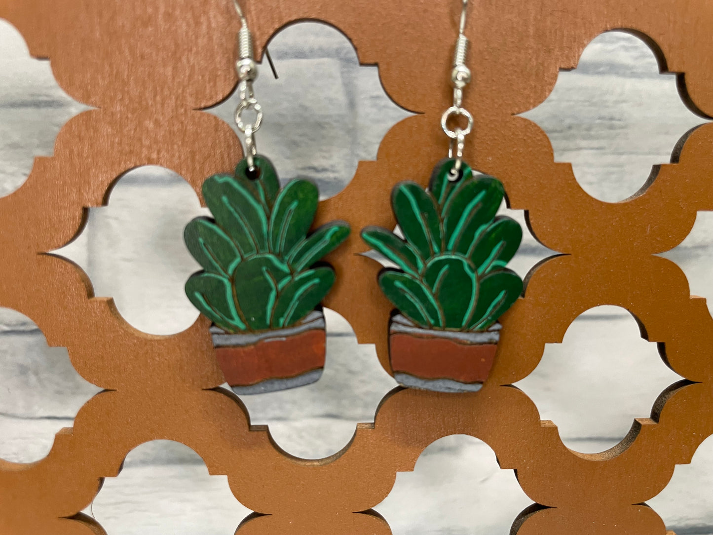 Potted Succulent Earrings