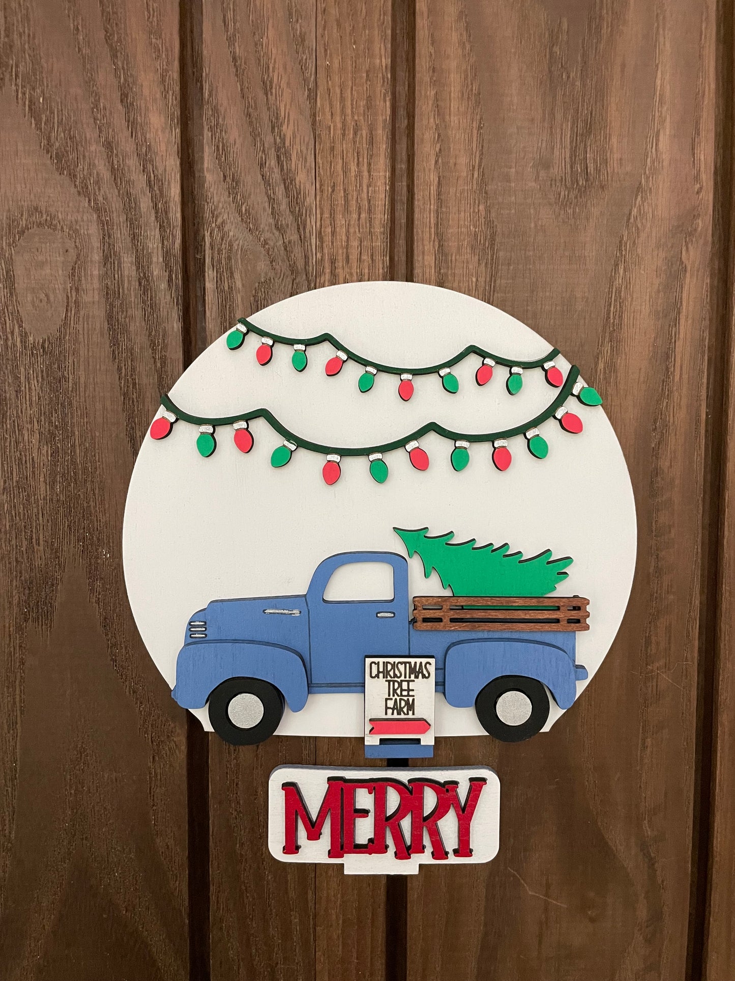 Christmas Farm Truck for the Interchangeable Snow Globe