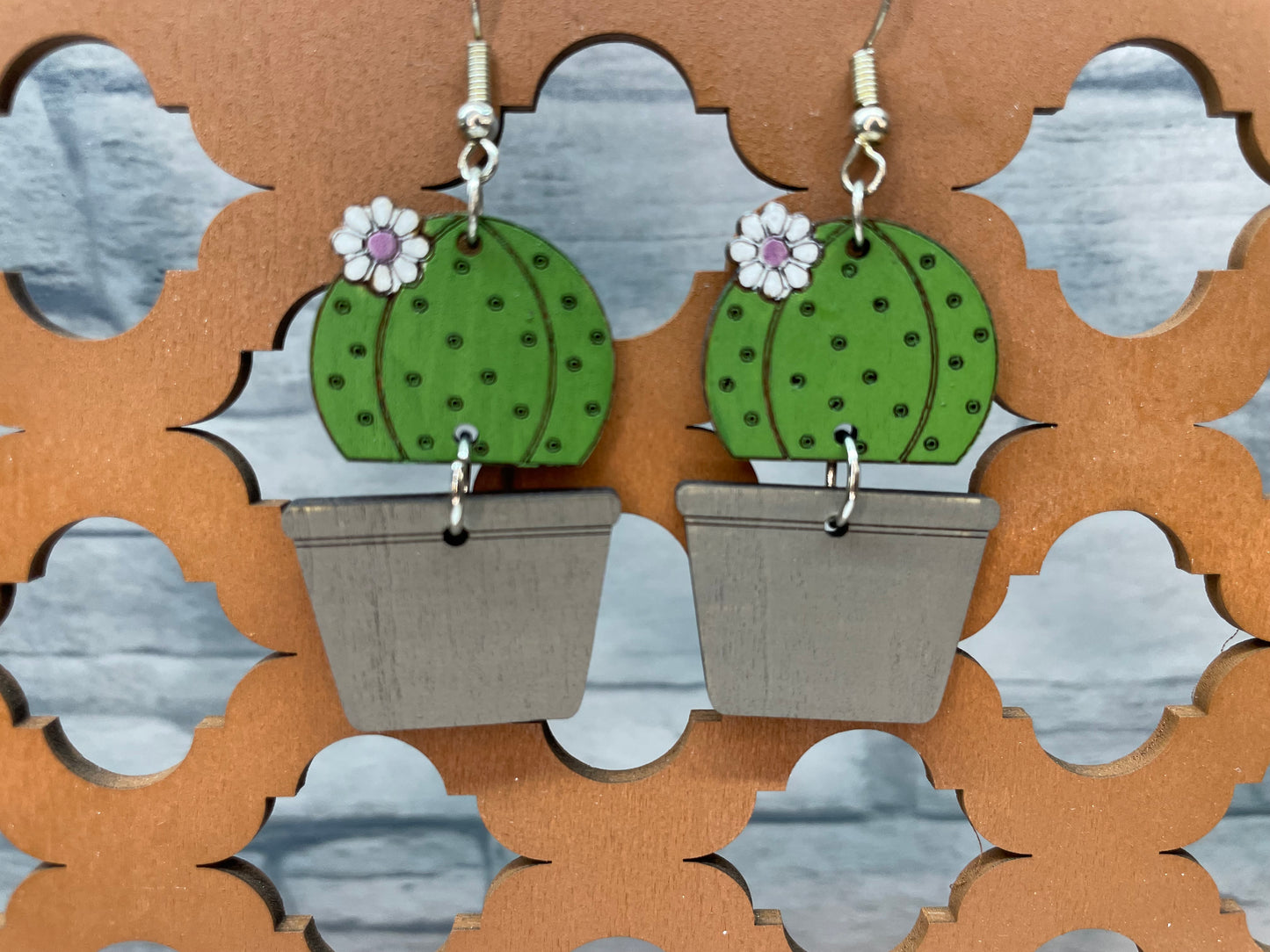 Barrel Cactus Dangle Earrings