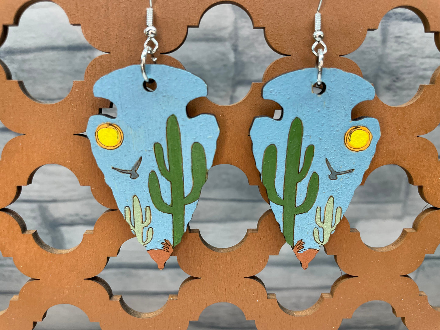 Cactus Arrowhead Earrings Style 01I