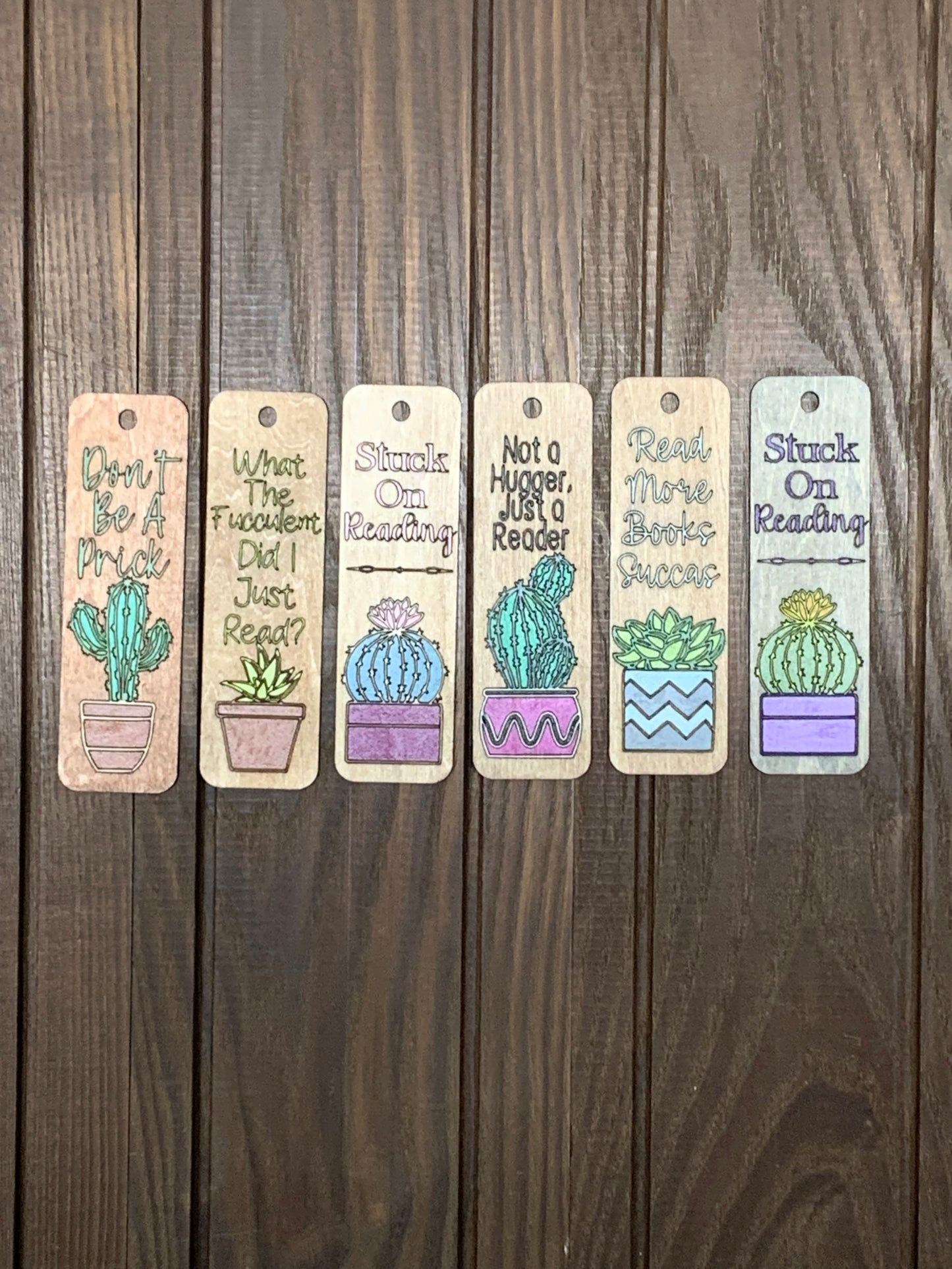 Engraved Wood Funny Bookmarks