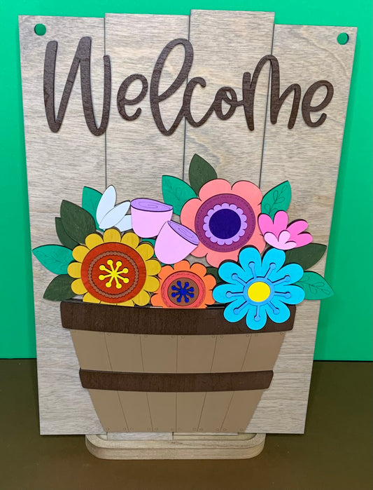 Apple Basket Backer - Interchangeable Flower Basket Sign
