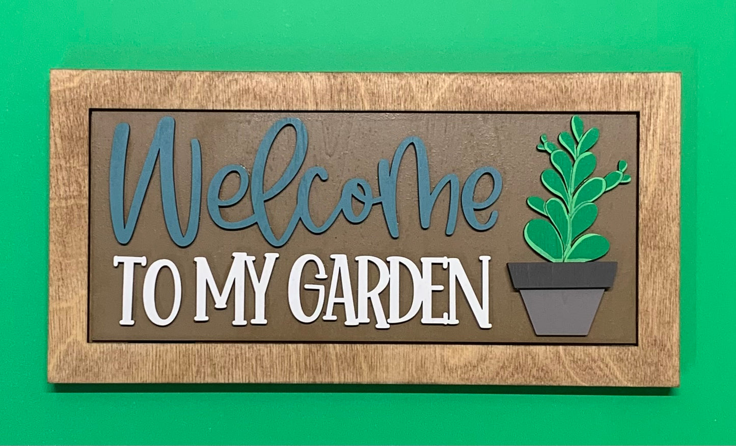 Leaning Sign Single Rectangle Tile Backer