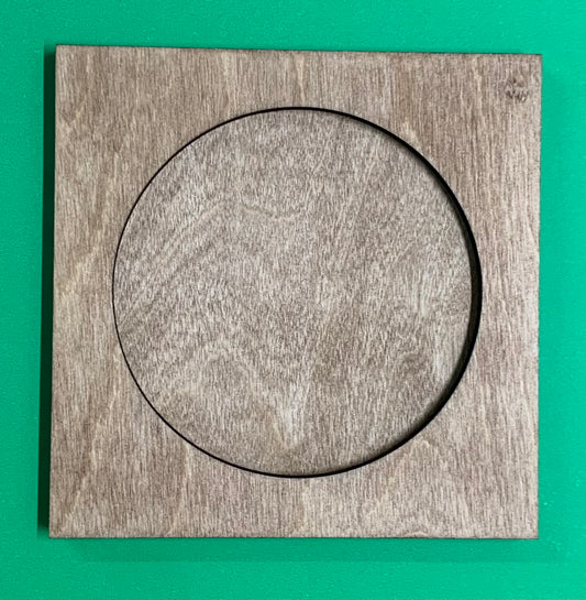 Leaning Sign Single Round Backer