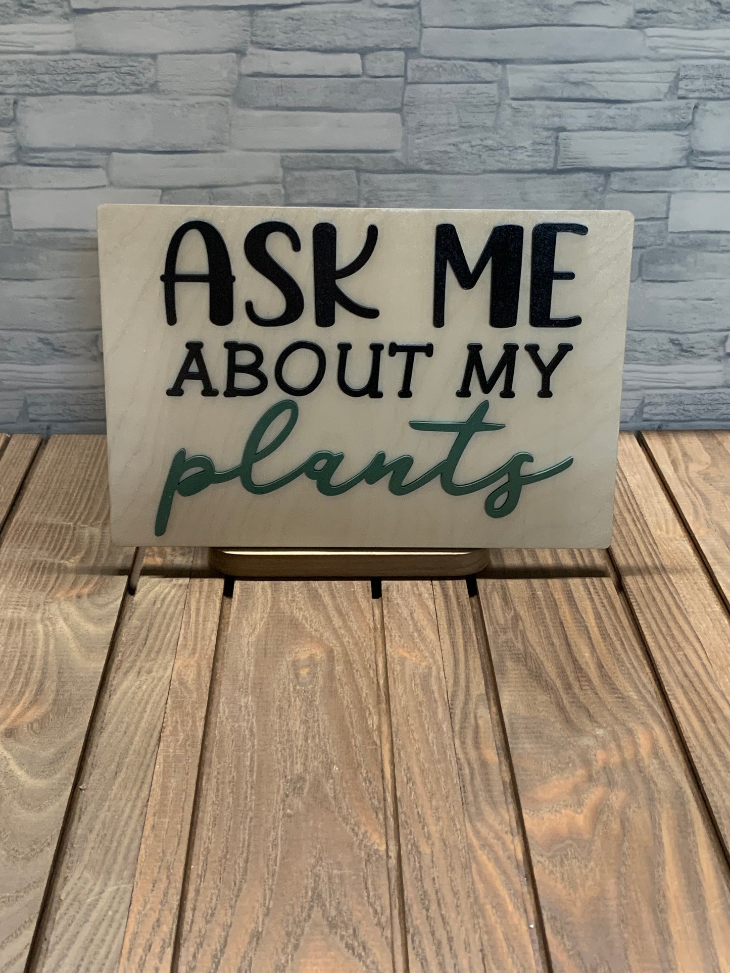 Ask Me about My Plants - Door Hanger Wall Sign
