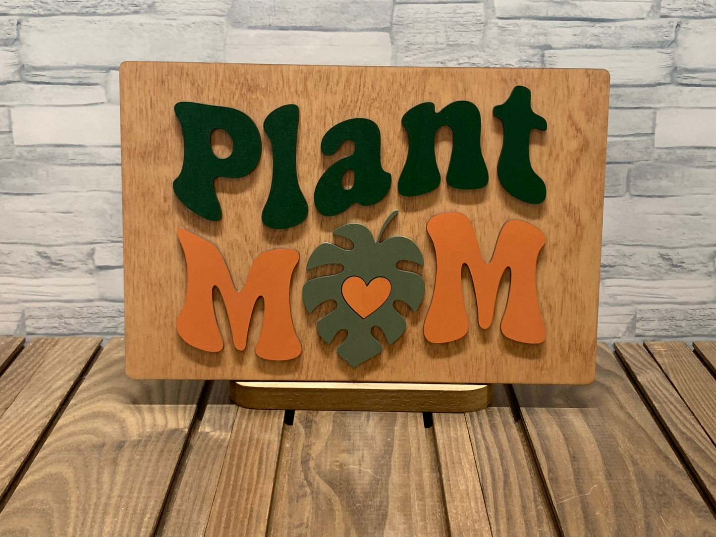 Plant Mom Wood Wall Sign Door Hanger