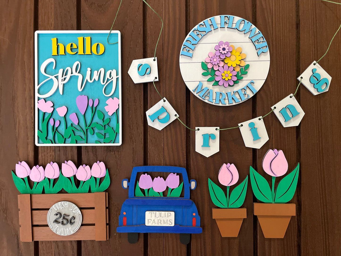 Hello Spring - Tiered Tray Set