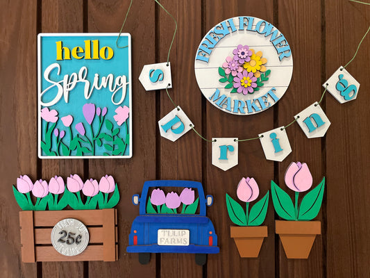 Hello Spring - Tiered Tray Set