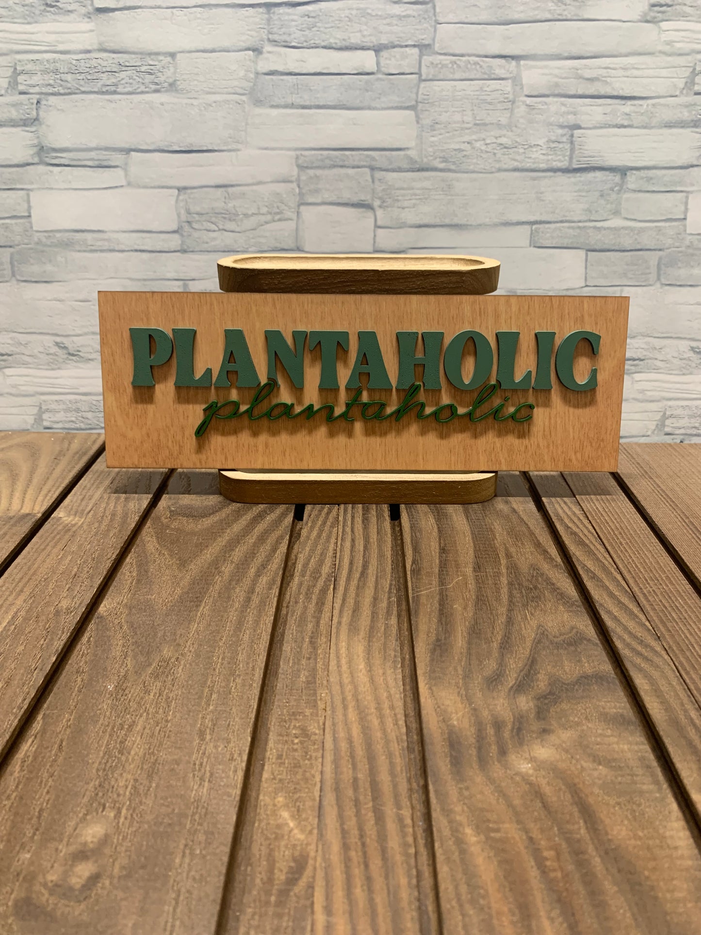 Plantaholic - Wood Wall Door Hanger Sign