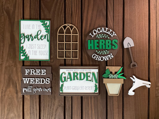 Garden and Herbs Tiered Tray Set