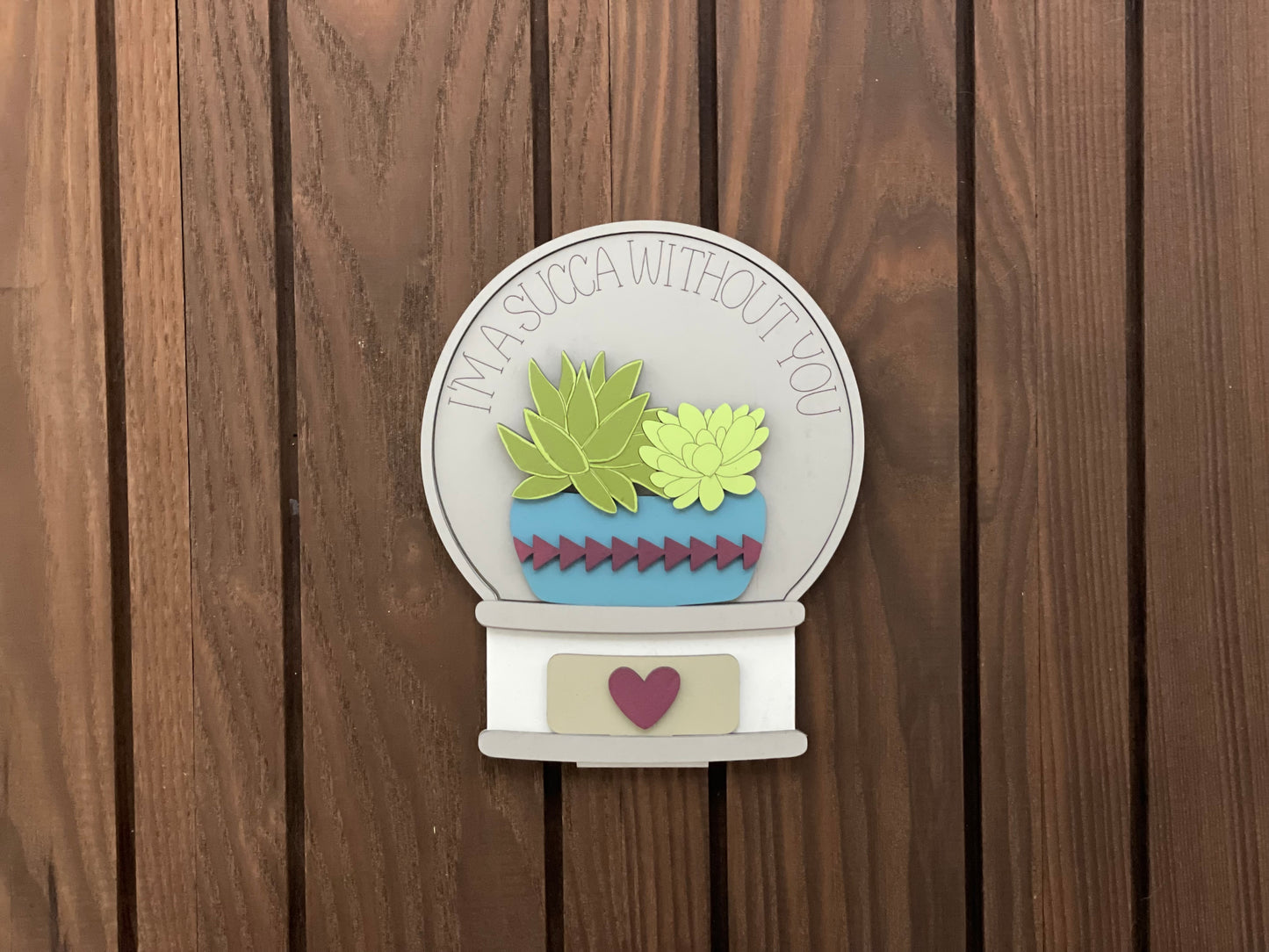 Succulents for the Interchangeable Snow Globe