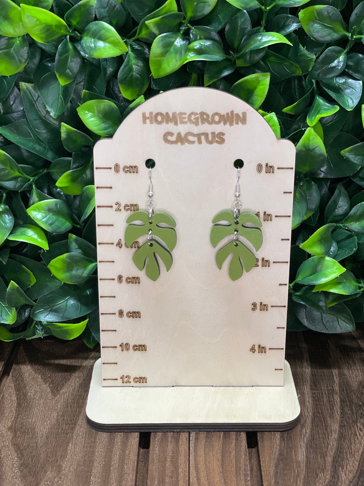 Monstera Dangle Earrings