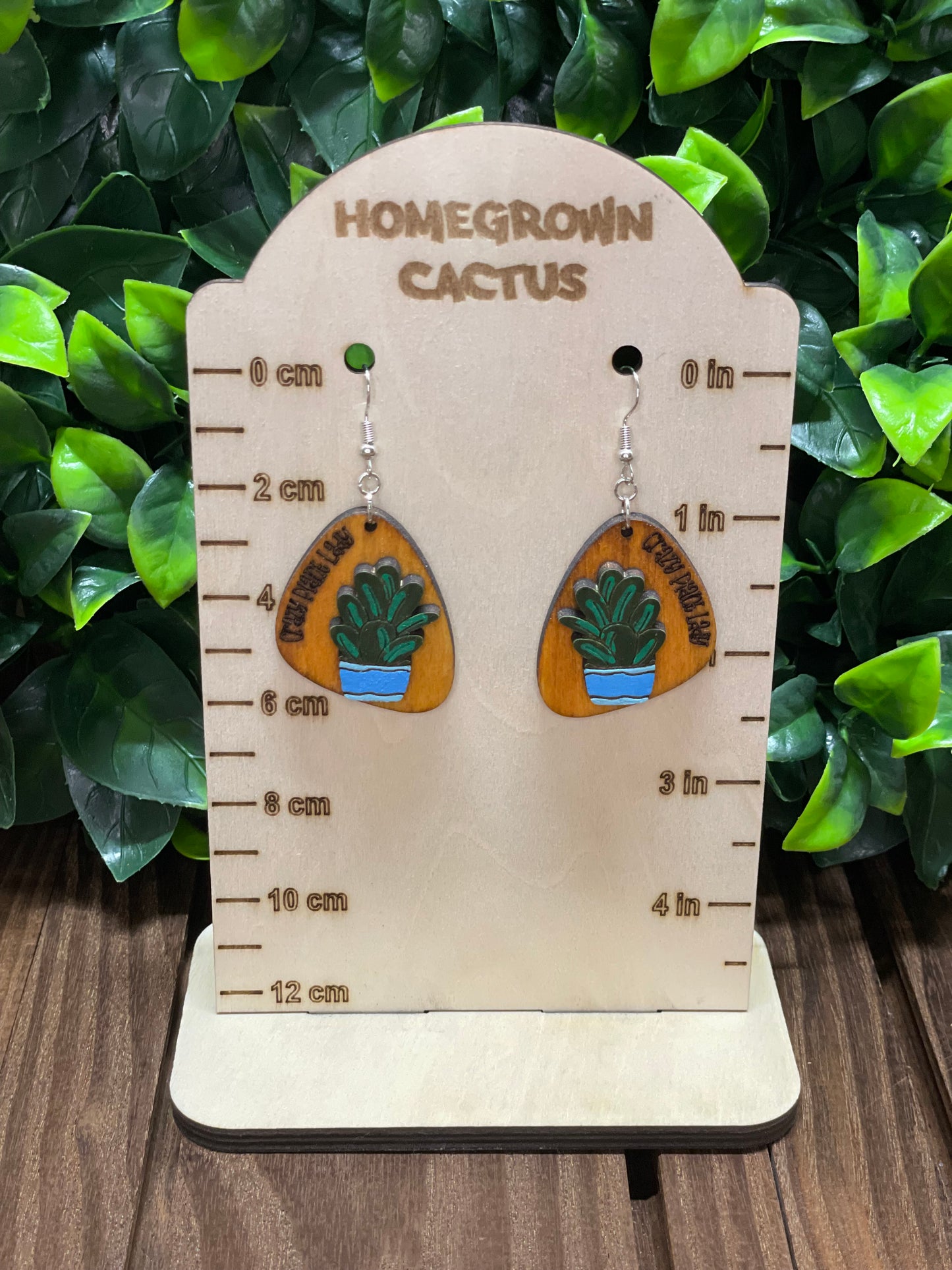 Crazy Plant Lady Succulent Earrings