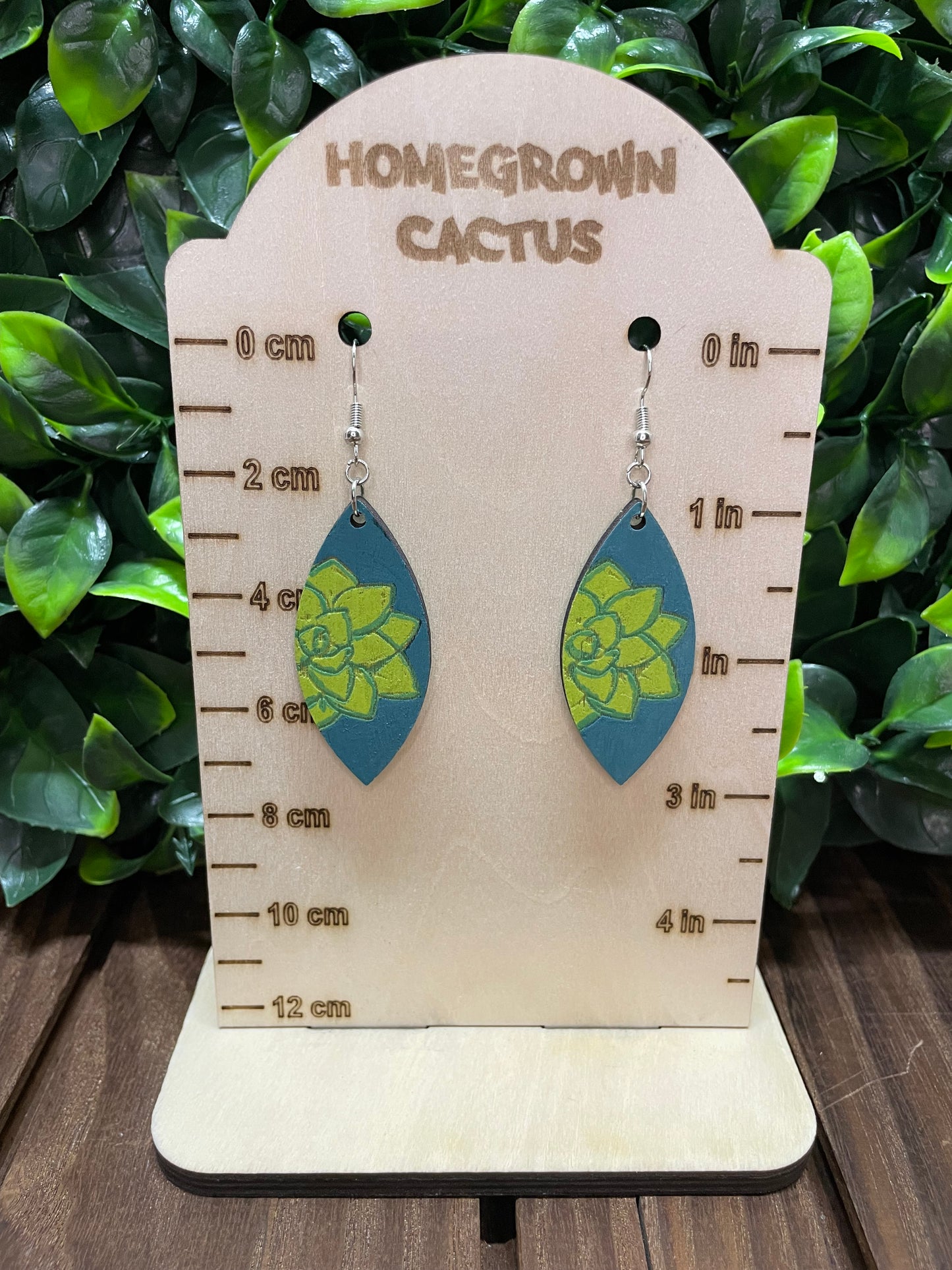 Succulent Dangle Earrings