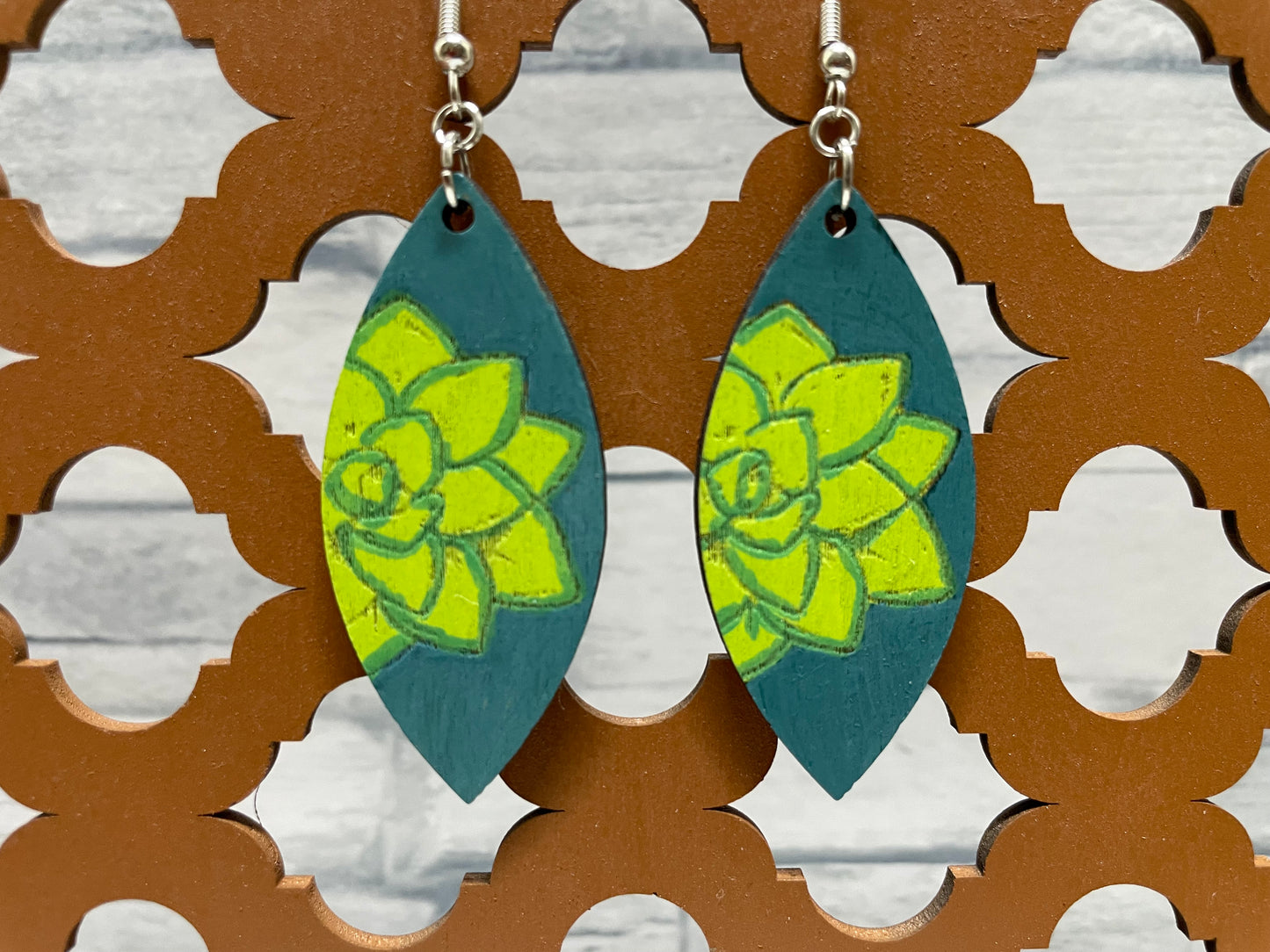 Succulent Dangle Earrings