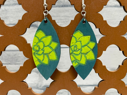 Succulent Dangle Earrings