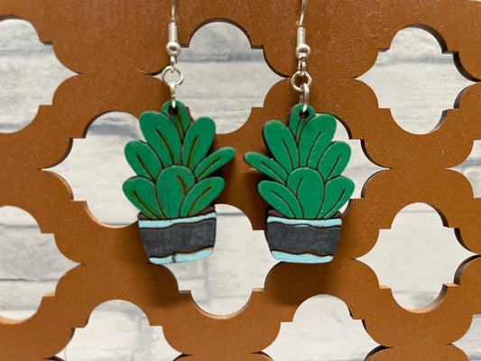 Potted Succulent Earrings