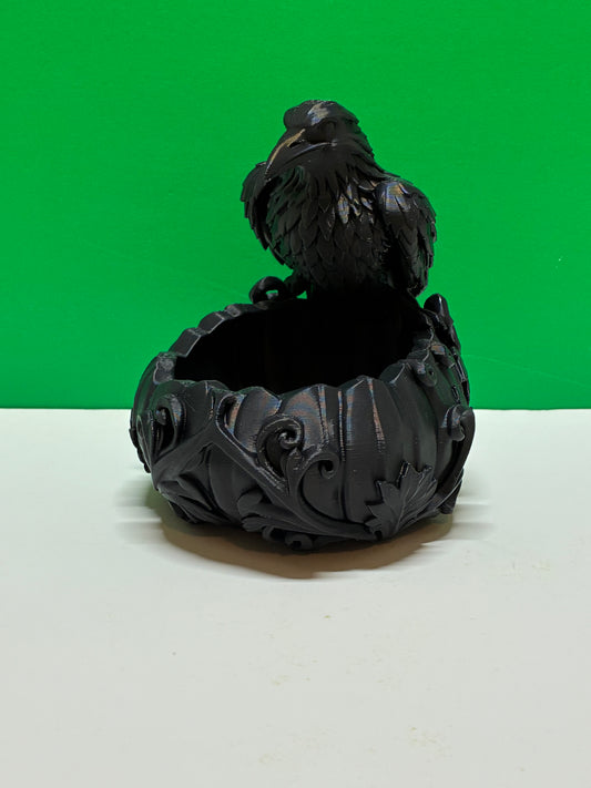 Gothic Raven Planter Pot