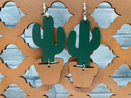 Potted Column Cactus Earrings