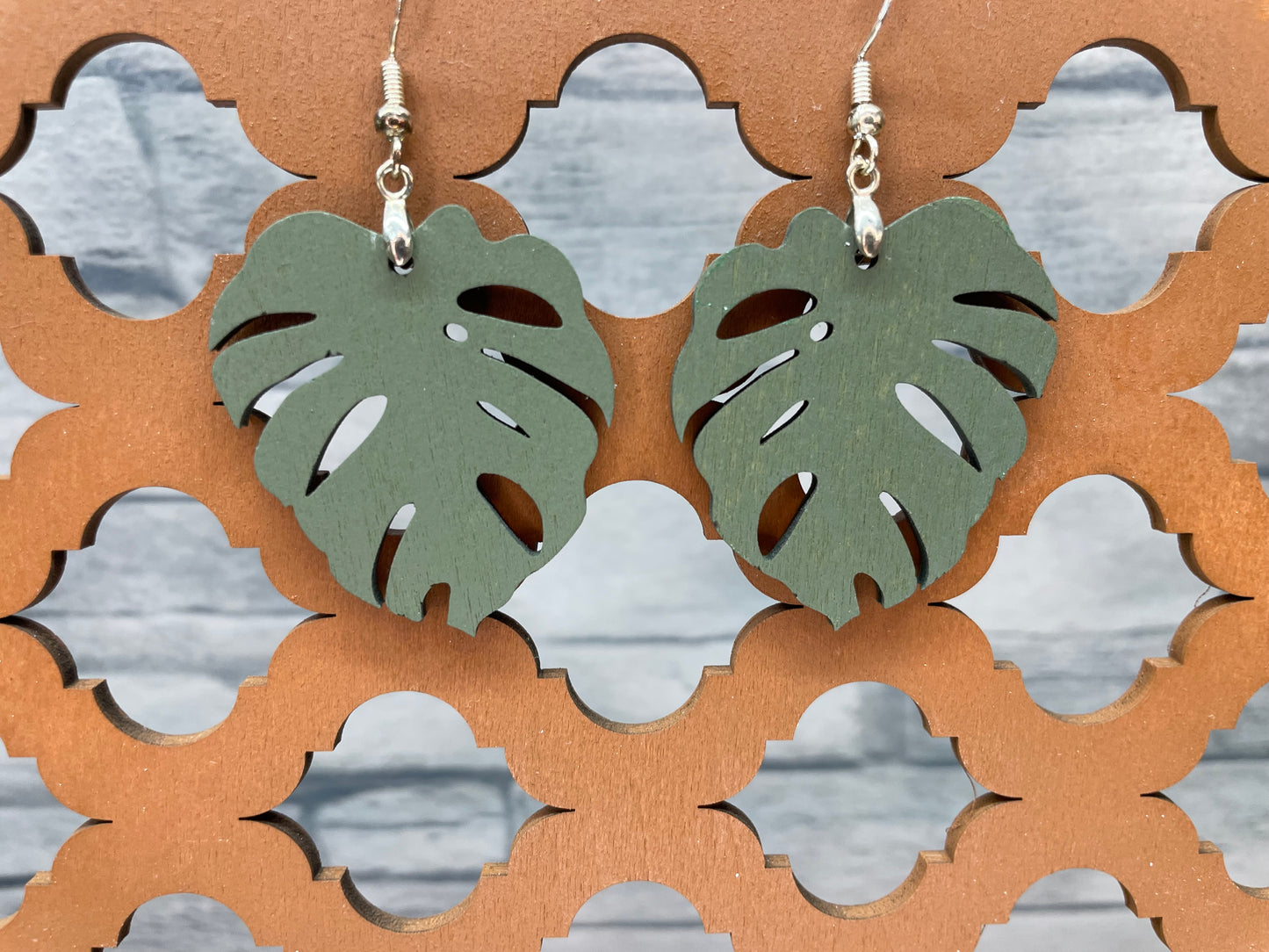 Monstera Leaf Earrings