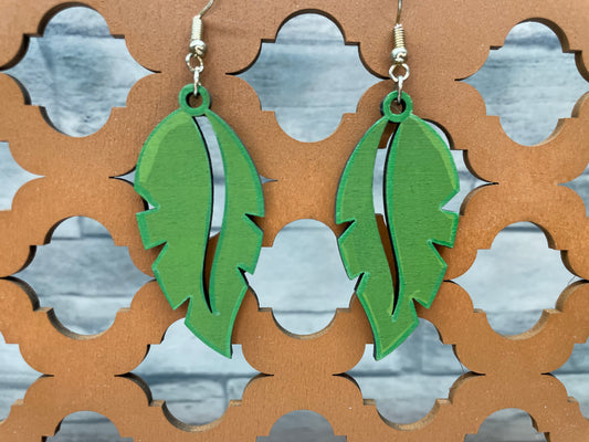Tropical Leaf Earrings 01A