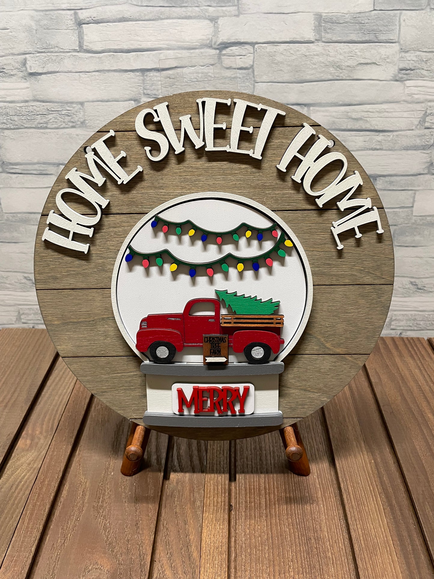 Christmas Farm Truck for the Interchangeable Snow Globe