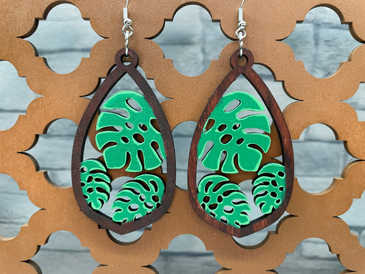 Monstera Earrings Style 08AM