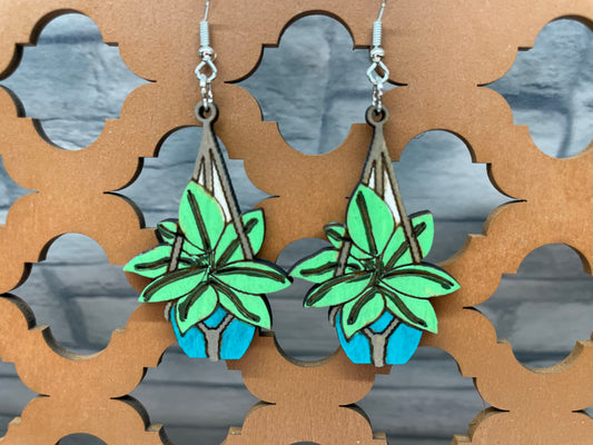 Hanging Plant Earrings Style 02AH