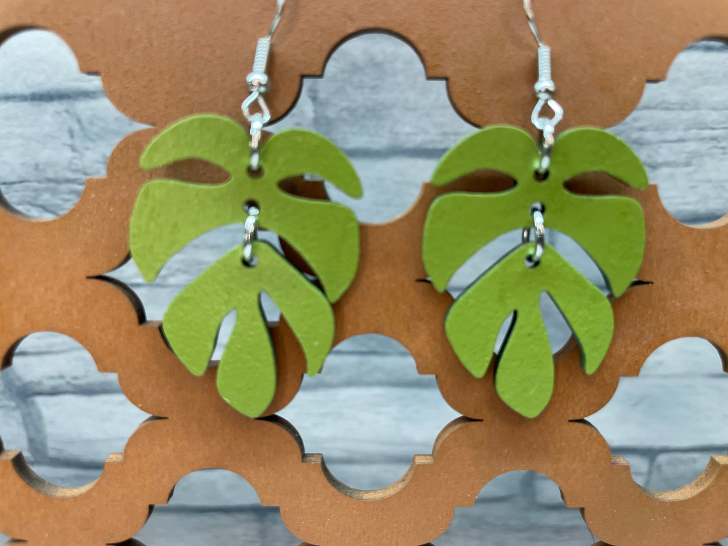 Monstera Dangle Earrings