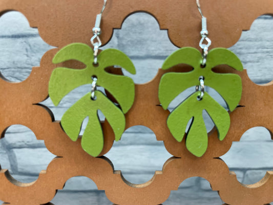 Monstera Dangle Earrings
