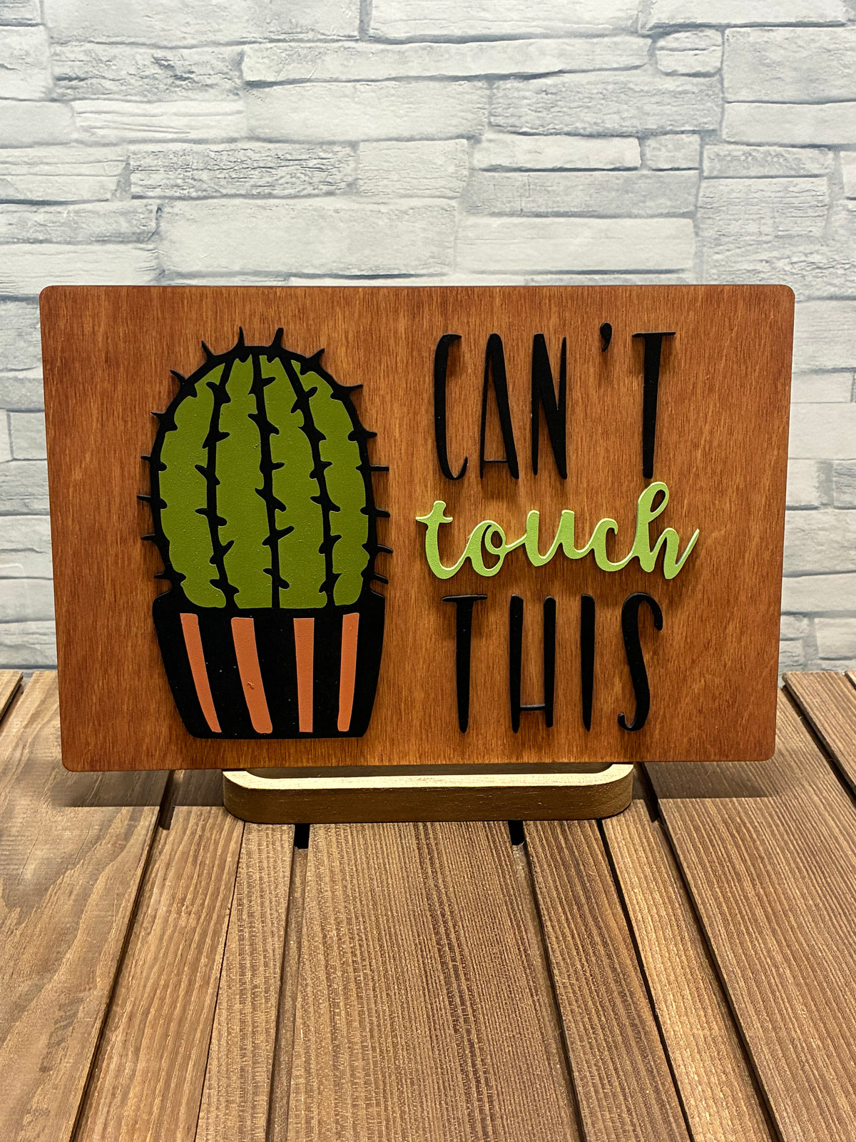 Can't Touch This - Wood Wall Door Sign Hanger