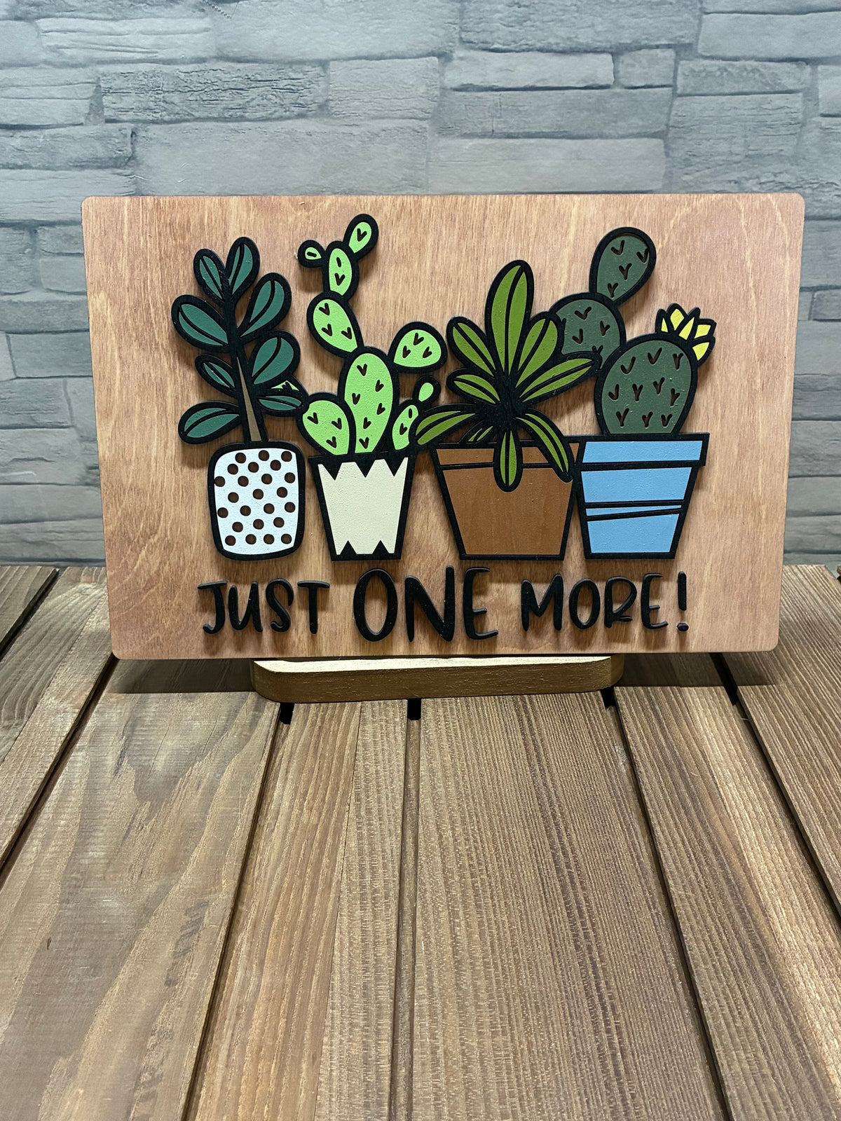 Just One More - Wood Door Wall Sign