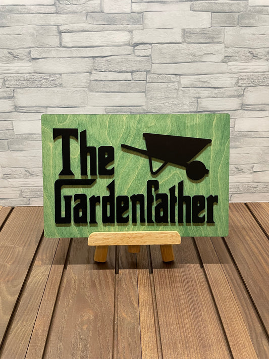 The Gardenfather Wood Wall Sign