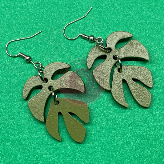 Monstera Dangle Earrings