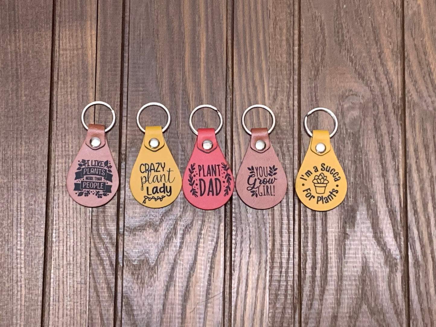 Engraved Leather Key Chains