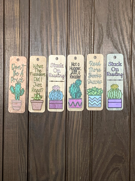 Engraved Wood Funny Bookmarks