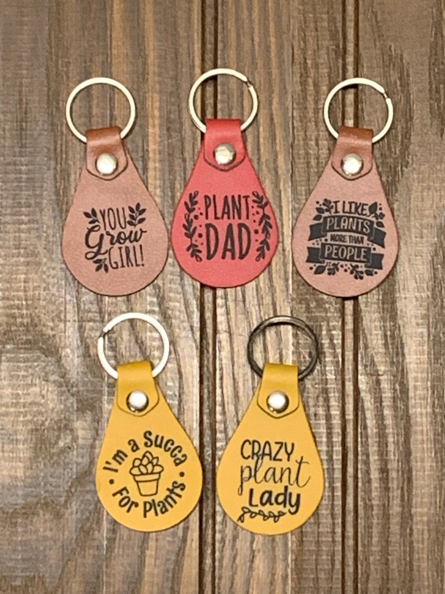 Engraved Leather Key Chains