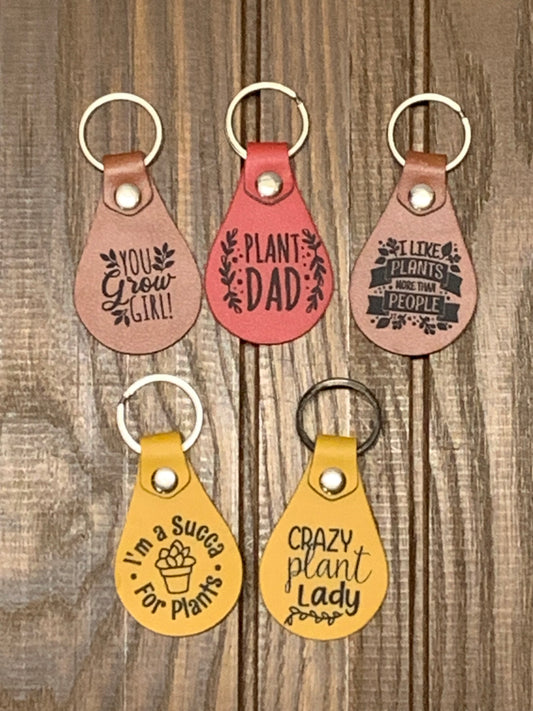 Engraved Leather Key Chains