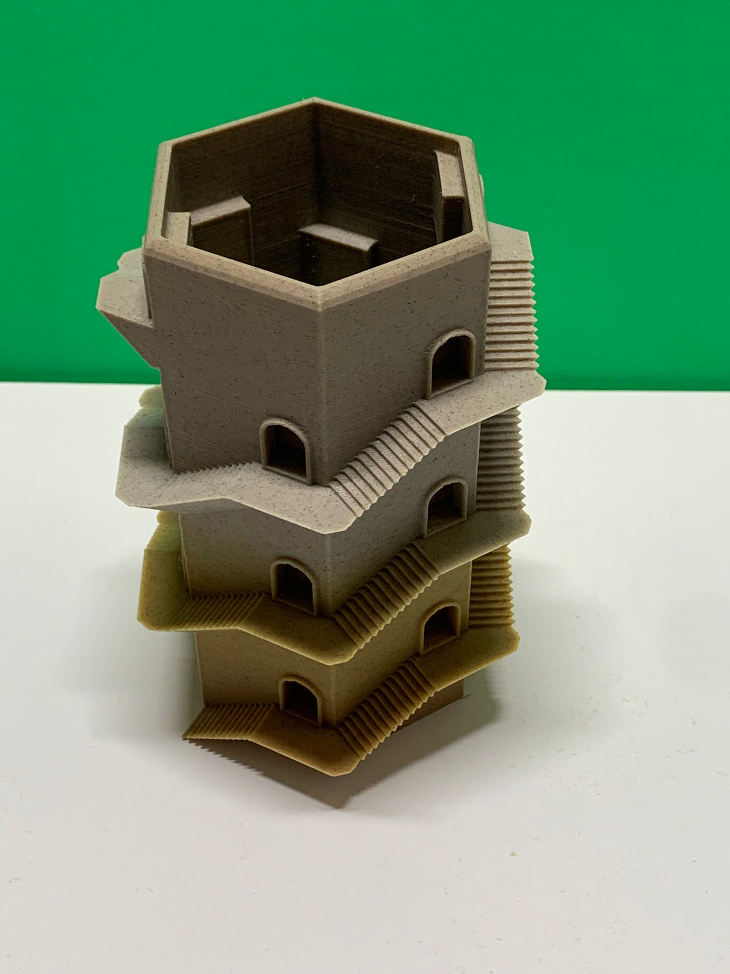 Spiral Tower of Mystery Doors Planter