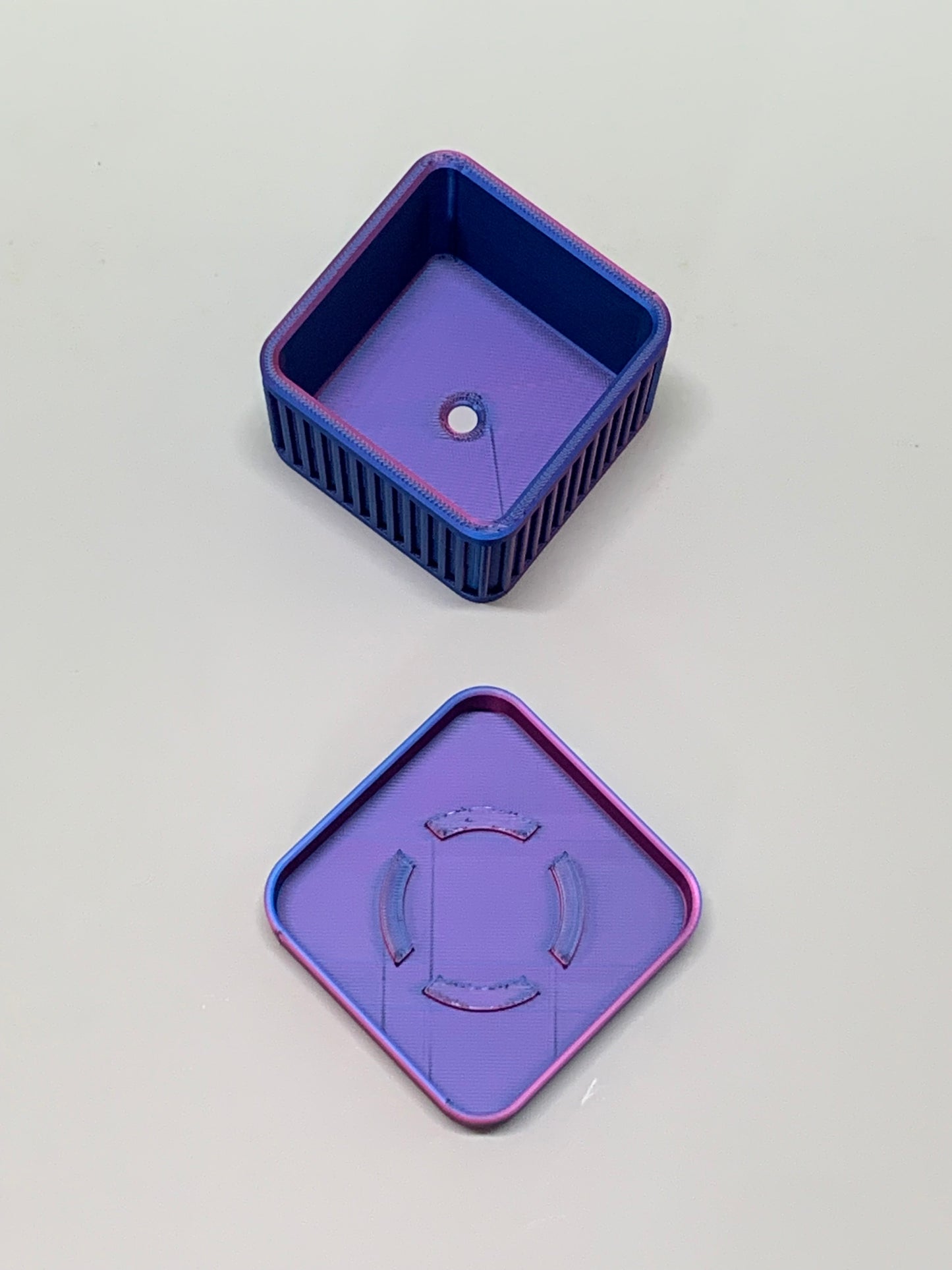 Small Square Ribbed Planter with Drip Plate